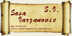 Saša Varzanović vizit kartica